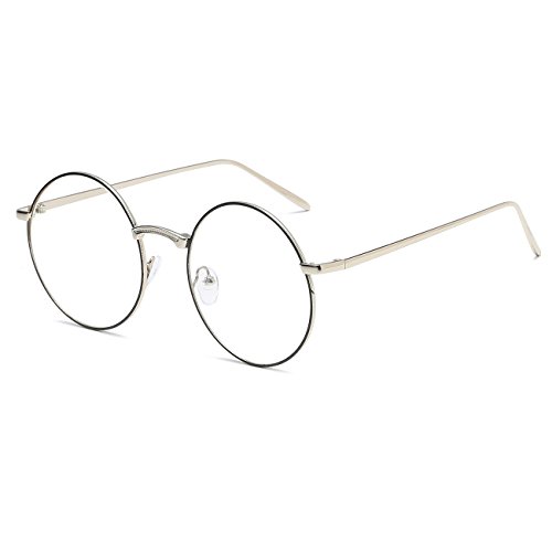 CVOO Fashion Women Glasses Frame Men Eyeglasses Frame Vintage Round Clear Lens Glasses