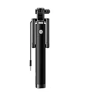 Wonderford Plastic and Metal Supreno Locust Pocket Sized Compact Adjustable Selfie Stick Monopod with Aux