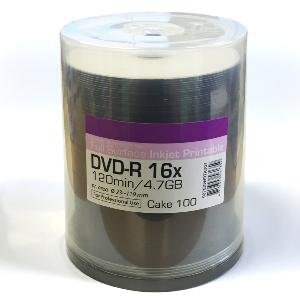 Ritek Excellence Series DVD-R 16x weiße Oberseite bedruckbar mit Tintenstrahldrucker Spindel mit 100 Stück