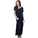 Produktbild Damen Kleider, Casual Lose Elegant V-Ausschnitt Bodenlänge Maxikleid Cocktailkleid Partykleid Abendkleider Rockabilly Kleid Strandkleid Sommerkleid Skaterkleid Tank Kleid mit Tasche (XL, Marineblau)