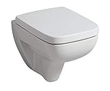 ohne Absenkautomatik Toilettendeckel / WC – Sitz Renova Nr. 1 Plan  mit Deckel, Scharniere aus Edelstahl, ohne Absenkautomatik  Material: Duroplast, Form: gerade Deckelform, Breite: 367 mm, Tiefe: 447 mm