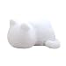 Produktbild Toyvian Katze Plüschtier Nette Katze Dekokissen Gefüllte Tier Plüschtier Dekorative Weiche Kissen für Sofa Couch Bett Auto Büro Home Decor Kissen Kinder Spielzeug Geschenk (weiß)