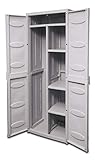 Armario Resina Con Escobero Gris Ab Flowers 65X45X172C - 8007025108768