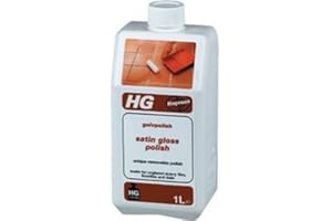HG CLEANING PRODUCTS Hg Golvpolish Satin Gloss Finish For Quarry Tiles & Natural Stone 1 Litre. P14.PLEASE NOTE: This product has been re-branded by the manufacturer as HG Protective Coating Satin Finish (Satin Gloss Polish