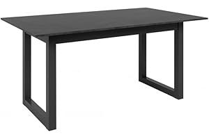 DEINE TANTE EMMA 003223 Austin 80A Schiefer anthrazit grau Esstisch Küchentisch Speisezimmer 160 x 90 cm ausziehbar auf 200 cm