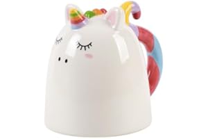 I-TOTAL® - Kubek ceramiczny w górę i w dół, dwustronny kubek UNICORN 300 ml