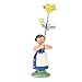Produktbild Blumenmädchen mit Trollblume, Figur aus Holz, 11,5 cm, von DREGENO SEIFFEN – Original erzgebirgische Handarbeit, stimmungsvolle Dekoration