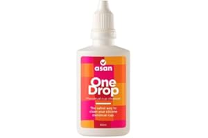 Asan OneDrop Menstrual Cup Cleanser, 60 ml | A Natural & Safe Way to Wash Your Cups | Portable Travel Bottle for Hygiene On The Go | Steriliser to Remove Odour & Stains | Eco-Friendly Period Product