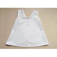 Kurze Tauf Schürze/Taufüberwurf Stickerei,Gr.56-140