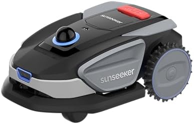 Sunseeker S4 Robot Tagliaerba Senza Filo Perimetrale, 1000 m², LiDAR 360°, Vision AI, Mappatura Automatica, Gestione Multi-Zona, Evitamento degli Ostacoli, Pendenze 42%, Controllo tramite App