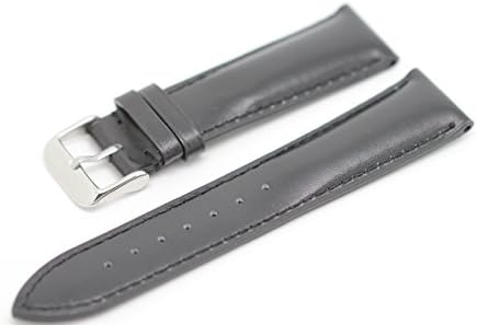 Blenheim London® 22mm Black Hand Made Crayton Leather and Stainless Steel Pin Buckle Watch Strap
