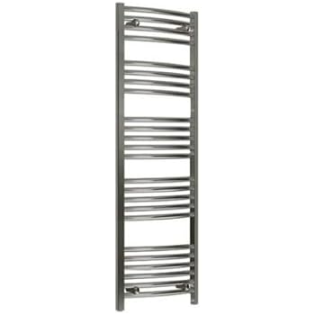 350 Mm Wide White Ladder Heated Towel Rail Radiator Designer Bathroom
