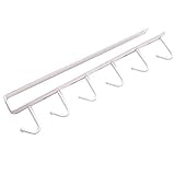 Installationstyp: Hook-Typ Doublehero 6 Haken Nagellosen Haken Badezimmertür kann Schutt Handtücher aufgehängt Werden Küchen Lagerregal Schrank hängender Haken Aufhänger Kasten Speicher Organisator Halter (Weiß)