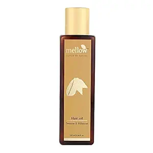 Mellow Herbals Ayurvedic Sesame Hair Oil (100ml) for Strong and Shiny hair | Goodness of 48 Herbal Ingredients | Amla, Shikaki & Bhringraj | Helps to Control Hairfall & Fight Dandruff | Ayush Certified | GMO, Paraben and Chemical Free