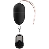 Huevo vibrador 10 velocidades control remoto negro mediano