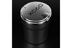 WQEFWR Auto Aschenbecher Mit Deckel FüR Volvo anpassbar XC60 2021, Flammhemmender Tragbar Einfache Reinigung ​Rauchlos Feuerfest ZubehöR, Abnehmbare Multifunktions FüR Auto