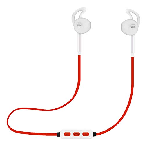 Preisvergleich Produktbild Kopfhörer Bluetooth Headset Sport Drahtlose Kopfhörer Freisprecheinrichtung Bluetooth Kopfhörer Ohrhörer mit Mikrofon für Earpods Handy (Farbe: Rot)