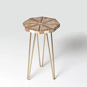 Jaipur Market Mosaic Trance Tripod Stand Garden Decor Planter Table with Metal Hairpin Legs for Multi Purpose