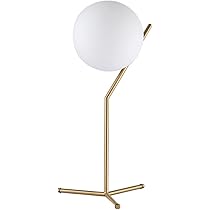 Lampada Da Tavolo Moderna Con Sfera In Vetro - Oro, Attacco E27, Per Scrivania O Comodino - Foto 2