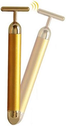 Beauty Bar Facial Massager 24k Golden Pulse Micro Vibration Facial Skin Massaging System Face Lift Massage T bar (2 Pcs)