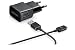 Produktbild Original Samsung ETA-U90EBE + ECB-DU5ABE Datenkabel in Schwarz für Samsung Galaxy J3 (2016) DUOS SM-J320F 2.0 USB Datenkabel Netzteil 2A Ampere 2000 mAh Ladegerät Aufladekabel MicroUSB Bulk verpackt + gratis Bildschirm Reinigungspad