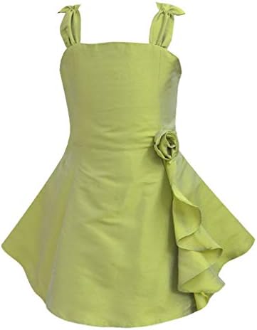 - A.T.U.N. (ALL THINGS UBER NICE) Girls' Skater Mini Dress (GDRS JES LMG_Lime Green_7-8 Years)