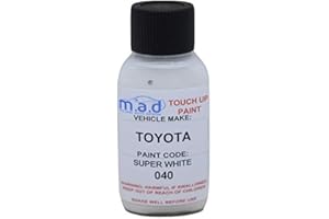 MADAUTO Kit de retoque de pintura para Toyota súper blanco 2 040, 30 ml, arañazos y marcas