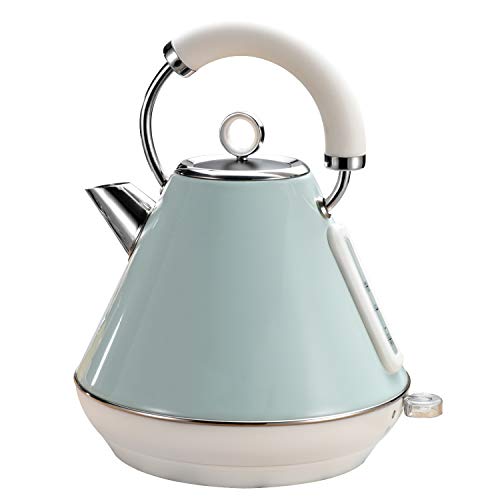 QOQ Bouilloire lectrique anti-chaude maison bouilloire en acier inoxydable peinture arrt automatique grande capacit bouteille d'eau intelligente avec filtre  l'chelle bouilloire en acier inoxydable 1.8L
