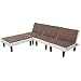 Produktbild Festnight Schlafsofa Modulares Stoff PVC Braun und Weiß