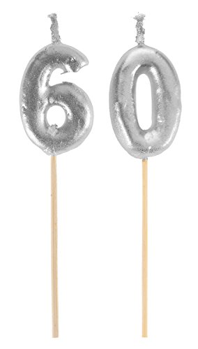 60. Geburtstag Geburtstagskerzen Zahlenkerze