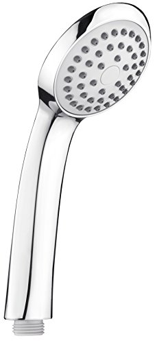 Cornat Handbrause 1 Strahlart und Antikalkfunktion, 1/2Zoll Anschlussgewinde für Durchlauferhitzer geeignet mit Wasserspareinsatz, 1 Stück, chrom, TB3002