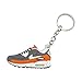 Produktbild ProProCo Sneaker Schlüsselanhänger Air Max Schlüsselanhänger Schuh anhänger Fashion für Sneakerheads,Hype-Beasts Supreme Palace Nik AM 90 Anhänger (Orang)