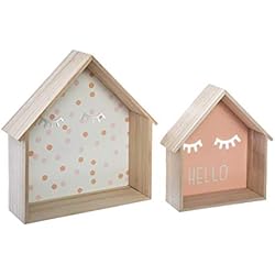 Atmosphera - Lot de 2 Etagères Forme Maison Collection Bohème