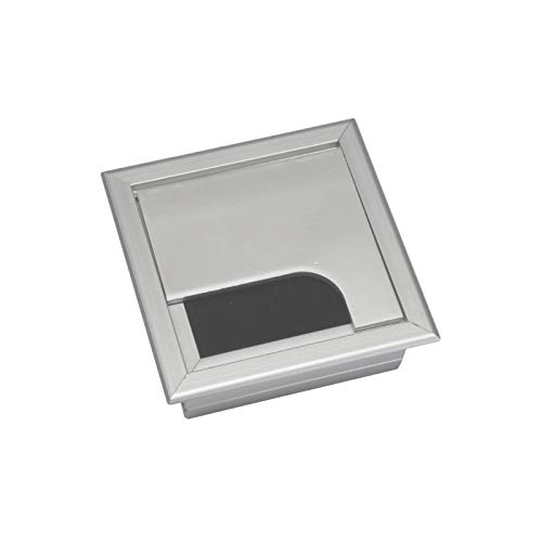 WITTKOWARE - Pasacables de mesa con tapa, aluminio anodizado