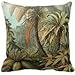 Allforyou 18 X 18 Twin Sides Bedding Pillow Case Home Decoration Square Decorative Cushion Cover Pillowcase Vintage Ferns And Palm Tree Botanical Throw Pillowcase