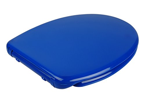 WOLTU WS2597-1 Premium Duroplast WC Sitz, Absenkautomatik, Fast Fix/Schnellbefestigung, Edelstahl-Befestigung mit Knopfdruck, Softclose, Toilettensitz WC Deckel Klobrille(Dunkelblau) - 4