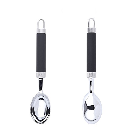 Eisportionierer, goodsmiley Edelstahl massiv Eis Spaten Spülmaschinenfest Löffel mit rutschfestem Griff, perfekt Küche Supplies 2-Pack