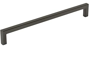 Gedotec Maniglia lunga – Maniglia per mobili in grigio spazzolato | DER U | Maniglia per la cucina con accessori | Maniglia per mobili | Maniglia per mobili | armadio bagno camera da letto armadio