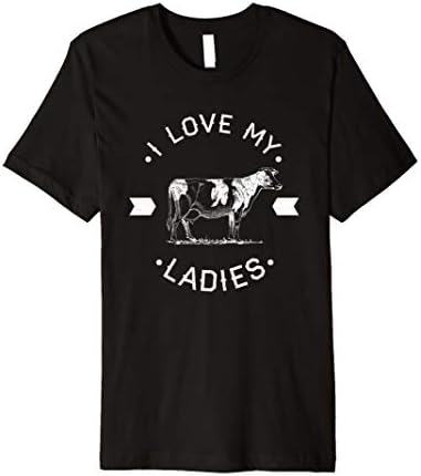 Calf to Cow Farming ApparelI Love My Ladies Funny Cow Dairy Farmer Gift T-Shirt - White
