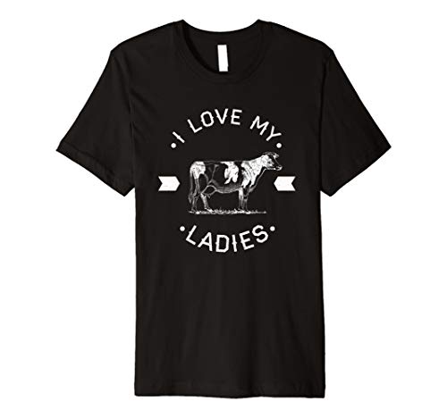 Calf to Cow Farming ApparelI Love My Ladies Funny Cow Dairy Farmer Gift T-Shirt - White