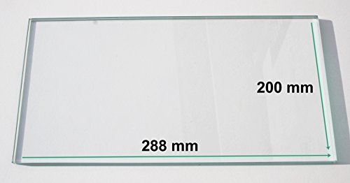 Khlschrank Einlegeboden / Glasplatte / Gemsefach  Klarglas 4 mm dick - 288 mm x 200 mm  Direkt vom Glasereifachbetrieb!!!
