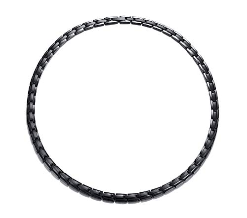 MEALGUET Collares magnéticos de Acero Inoxidable para Terapia de Salud, Alivio del Dolor para el Cuello, Artritis, migrañas, Hombros y Espalda