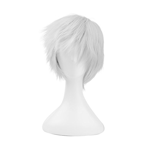 DAOKAI® Tokyo Ghoul Kaneki Ken Soul Gintoki Sakata Gintama short cosplay Straight Silver Grey wig with free cap