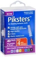 PIKSTERS - for cleaning between teeth-Size 4 (RED)- 40Pk by PIKSTERS