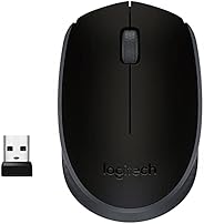 Logitech B170 Wireless Mouse, 2.4 GHz with USB Nano Receiver, Optical Tracking, 12-Months Battery Life, Ambide