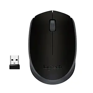 Logitech B170 Wireless Mouse, 2.4 GHz with USB Nano Receiver, Optical Tracking, 12-Months Battery Life, Ambidextrous, PC/Mac/Laptop - Black
