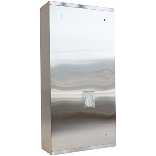 Oxid7® Medizinschrank Arzneischrank Erste Hilfe Schrank 30 x 13 x 60 cm – mit 4 Fächern und Glas-Tür zum Abschließen mit 2 Schlüsseln für kindersichere Medikamenten Lagerung - 2
