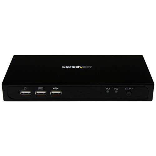StarTech.com 2-Port DisplayPort KVM Switch mit eingebautem USB 2.0 Hub Ultra HD - 2