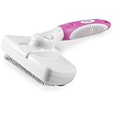 ICOCO Sicher Pet Zupfbürste Fellpflege Bürste Pet Massage Kamm für Hunde & Katzen mit langem Haar (Pink)