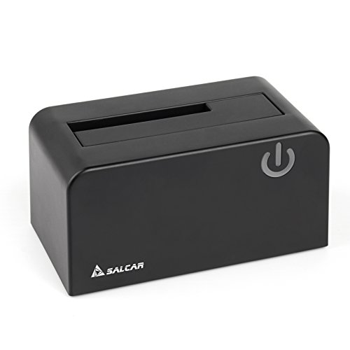 Salcar USB 3.0 externe Festplatten-Dockingstation für 2,5 / 3,5 Zoll SSD HDD SATA I/II/III inklusive USB3.0 Kabel mit 12V 2,5A Netzteil (SATA3 UASP Support)
